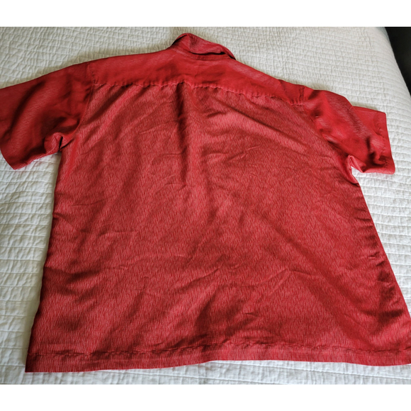 Batik Bay Red Men’s Short Sleeve Button Down Shirt   Size XL - Picture 7 of 12